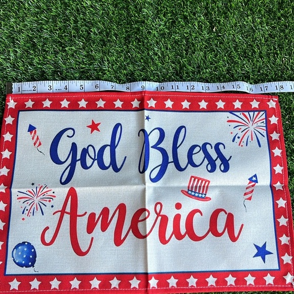 GOD BLESS AMERICA Placemats x4 - Picture 3 of 5